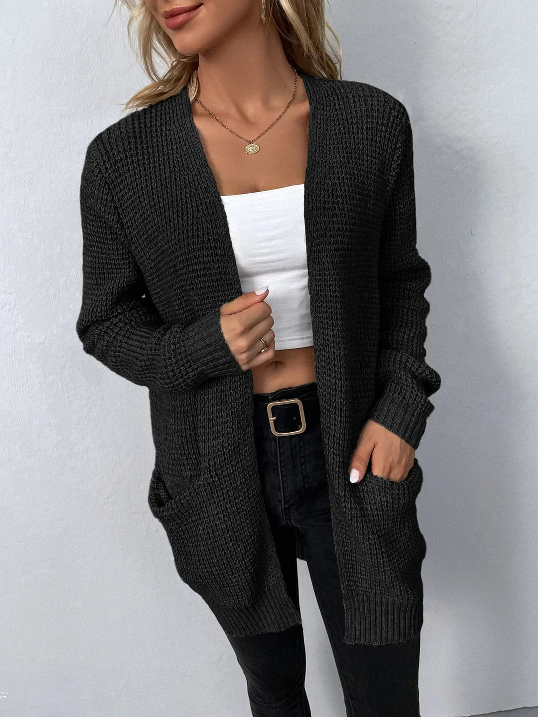 Rona | Långärmad Stickad Cardigan för Dam