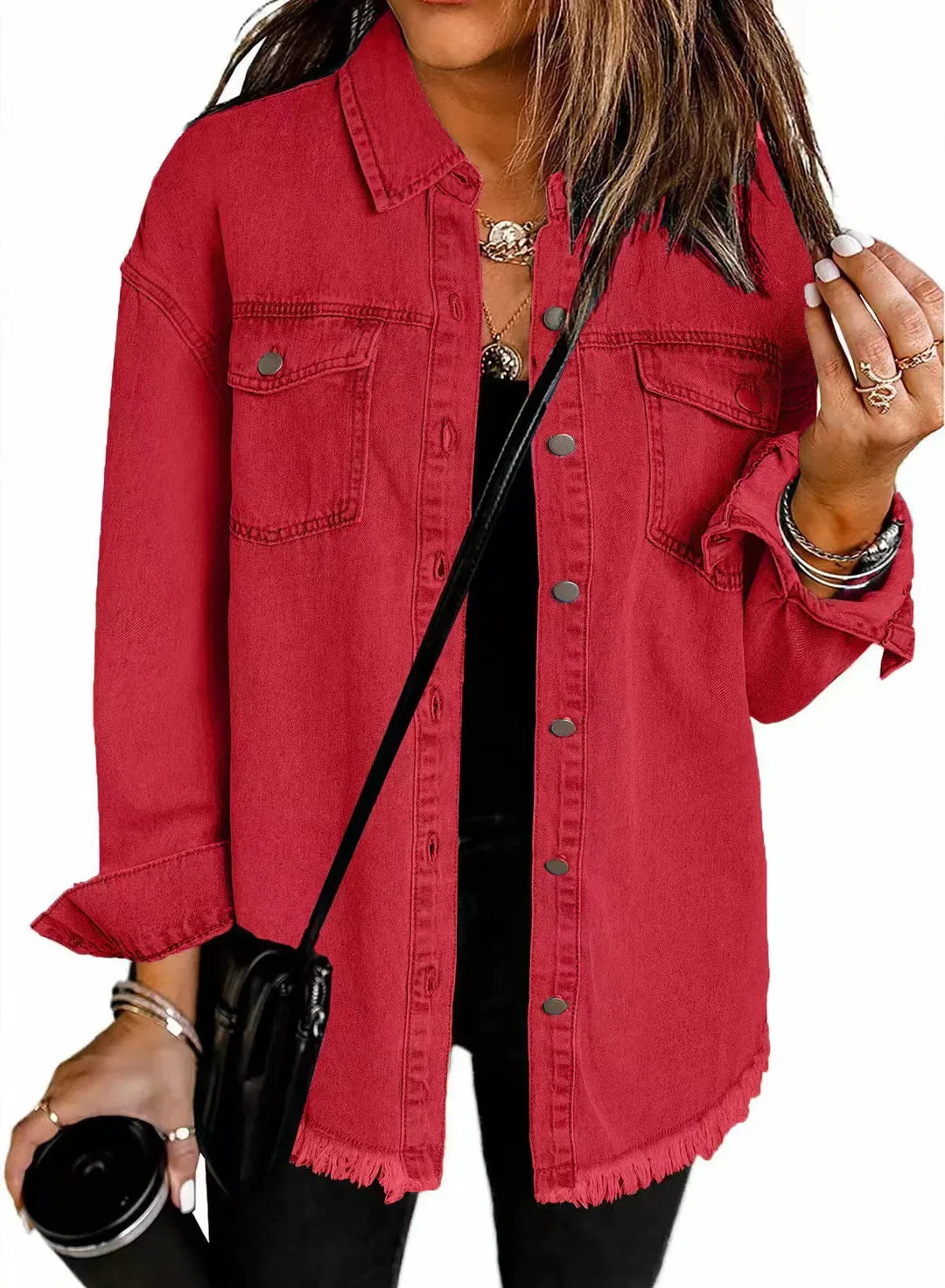 Amelie™ | långärmad jeansjacka med fickor