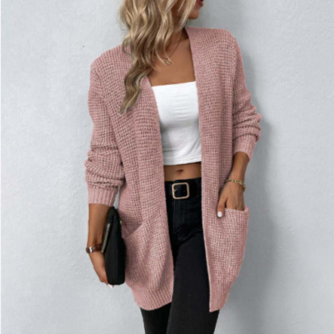 Rona | Långärmad Stickad Cardigan för Dam