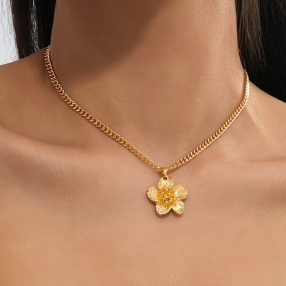 Nivala® | Handgjort Blomhalsband i Guldton