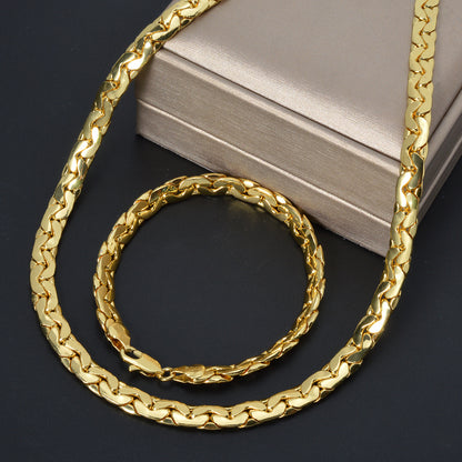 Nivala® | Handgjord Kopparkedja med Guldplätering