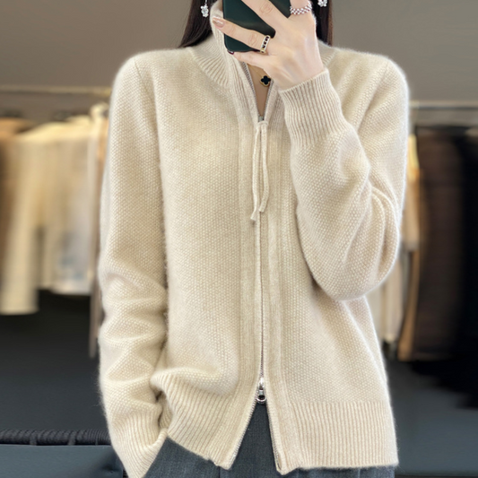 Nova™ | Zip-up kofta i 100% kashmirull