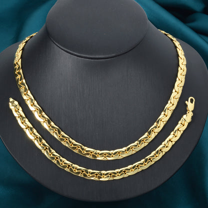 Nivala® | Handgjord Kopparkedja med Guldplätering