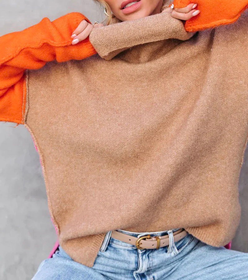 Cheryl | Dam polotröja med färgblock