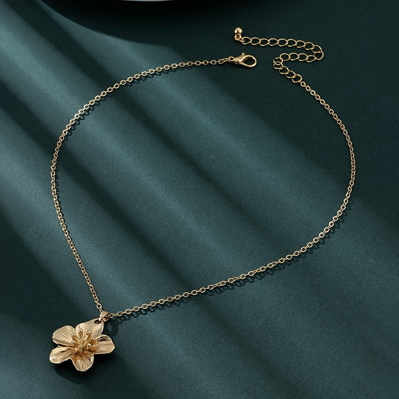 Nivala® | Handgjort Blomhalsband i Guldton