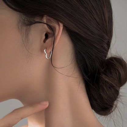 Hjärtformade örhängen i rostfritt stål i guld