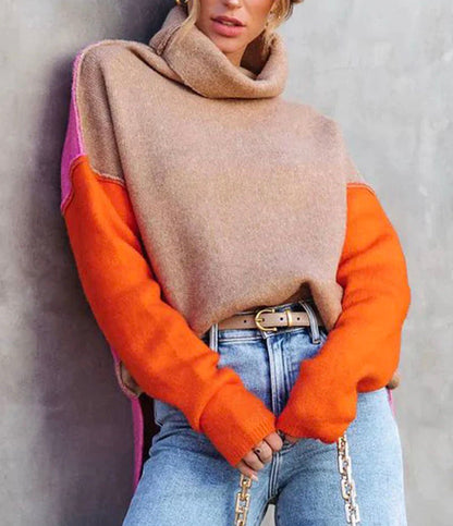 Cheryl | Dam polotröja med färgblock