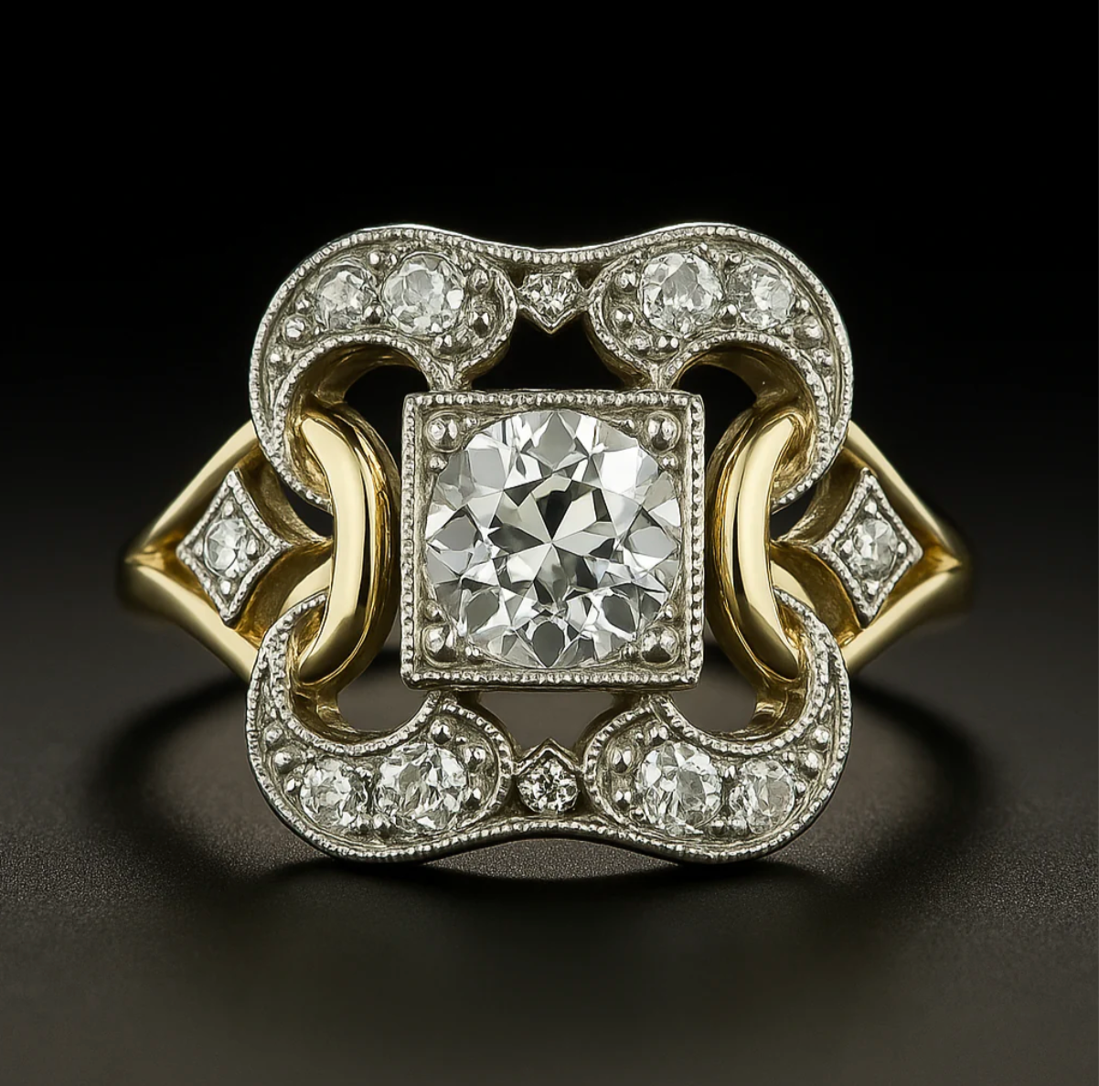Vintage Zirkonia Guld Ring