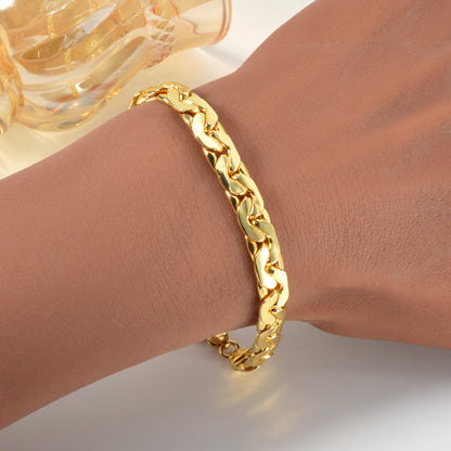 Nivala® | Handgjord Kopparkedja med Guldplätering