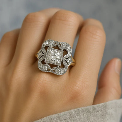 Vintage Zirkonia Guld Ring