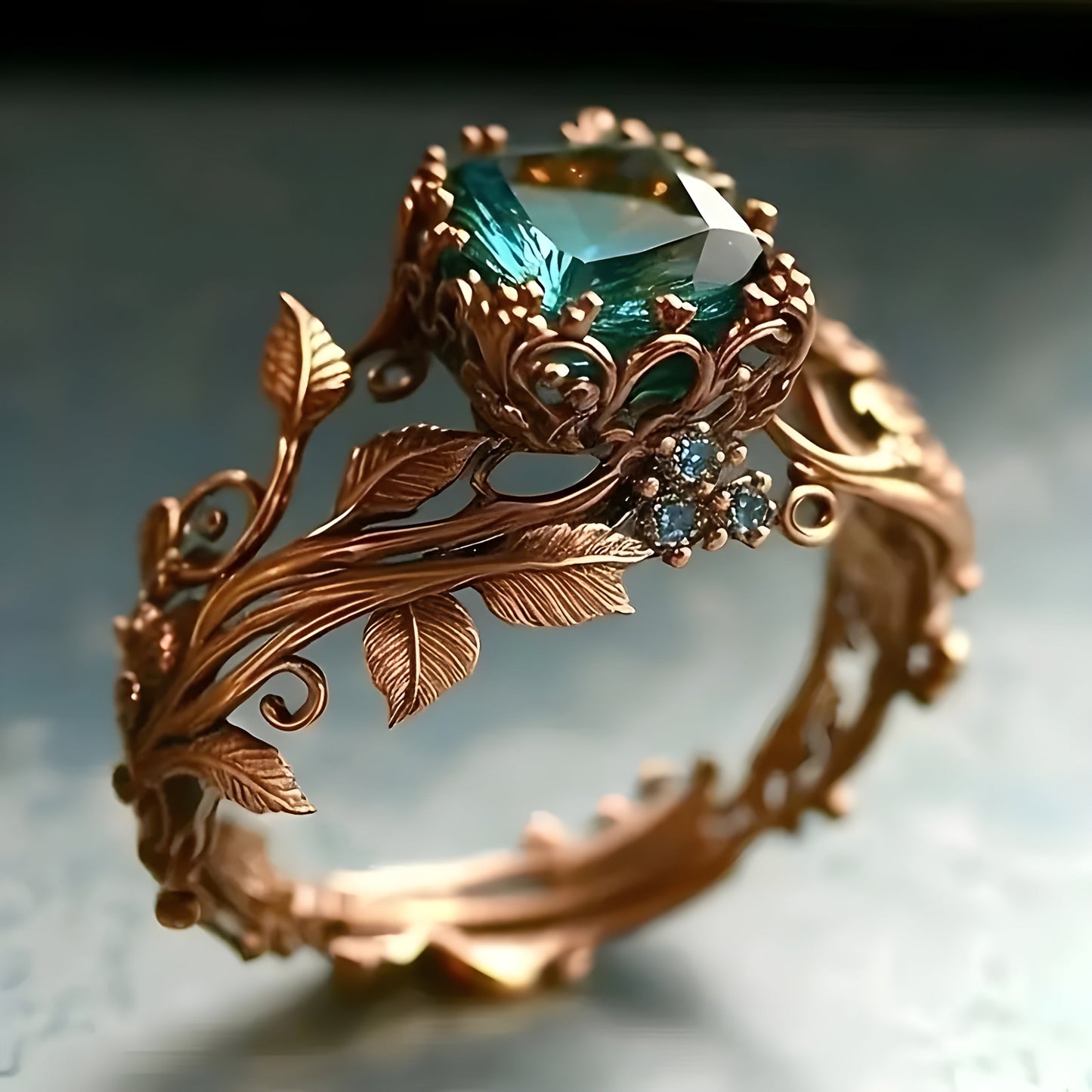 Naturgrön Kristallring