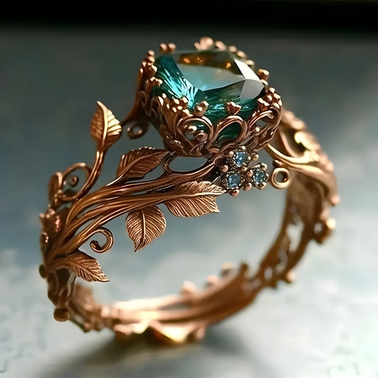 Naturgrön Kristallring